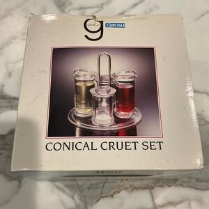 Conical Cruet Set New in Box